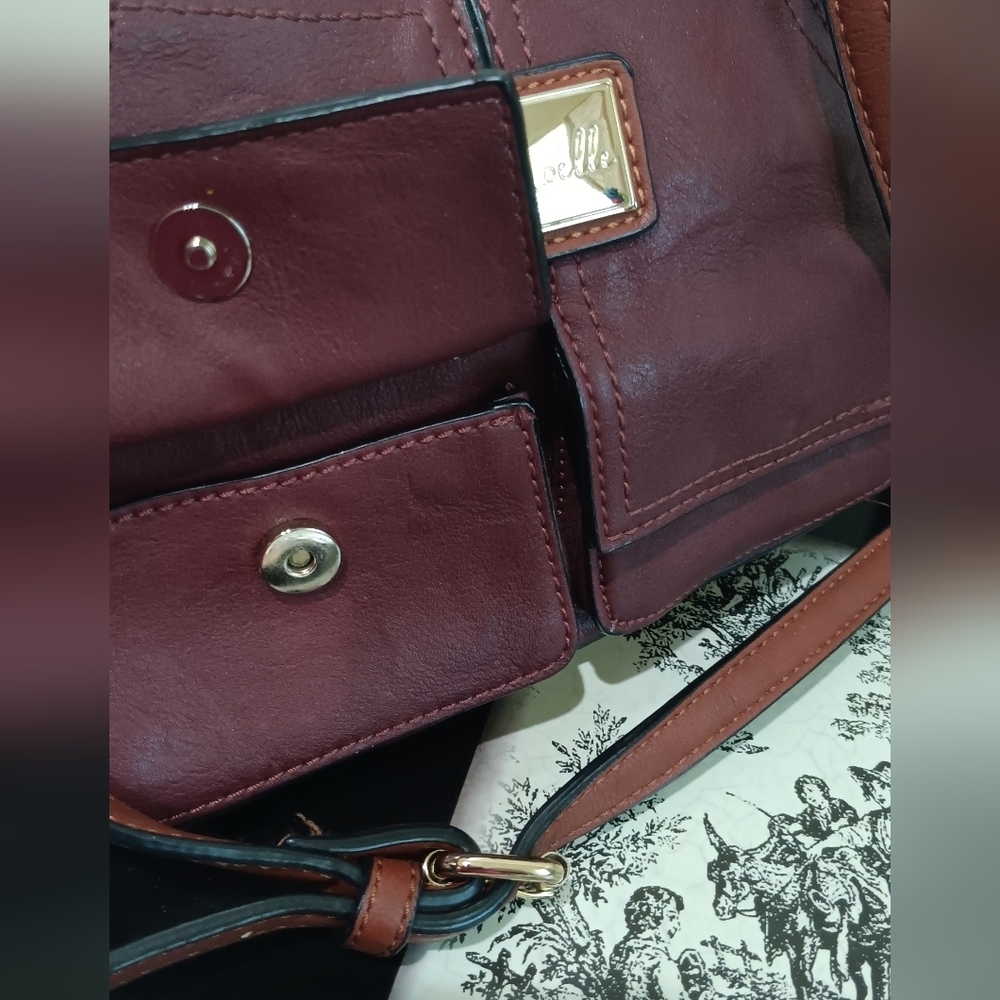 SIMPLY NOELLE Shoulder Bag Purse Crossbody Adjustable Strap Colorblock 6"x10" - Picture 8 of 12